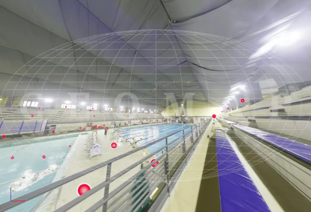 Geomap rilievo con Laser Scanner degli interni di Piscina Cozzi a Milano