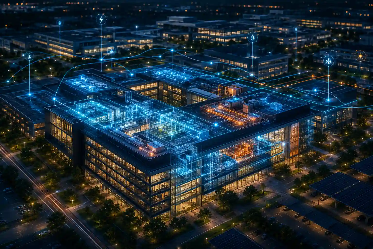 Piattaforma Geomap per il monitoraggio energetico integrato di edifici, impianti e asset aziendali.